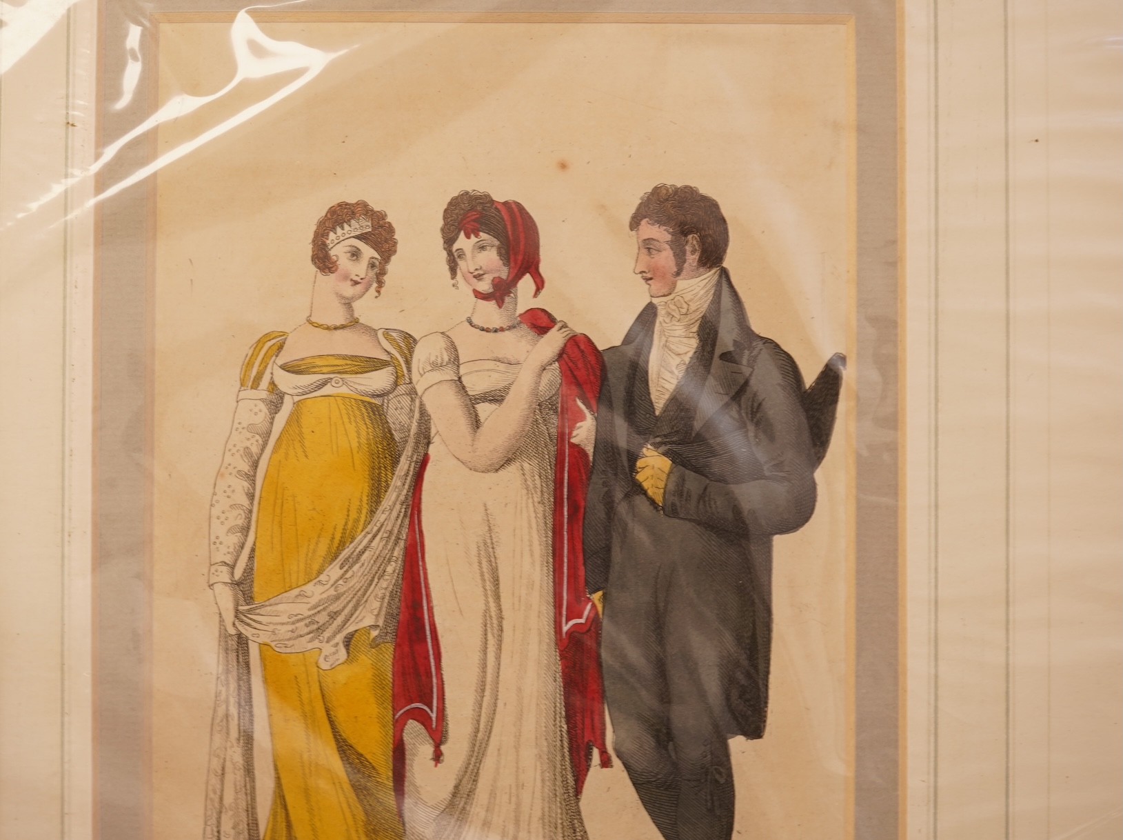 A collection of 18th / 19th century prints and engravings to include ‘Les coulisses de l'Opéra’, satirical engraving published by Paul André Basset, three fashion plates, published 1808 and a collection of French archite